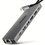 Порт-реплікатор AXAGON 7-in-1 USB-C 5Gbps Dual 4K Display Hub