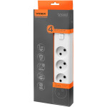 Сетевой фильтр VIDEX Oncord White, 4 розетки, 3м (VF-PD43-W)