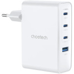 Зарядний пристрій CHOETECH PD9002 100W 3xUSB-C, 1xUSB-A, PD, QC, GaN Wall Charger White
