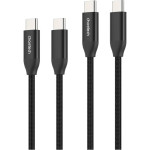 Комплект из 2 кабелей CHOETECH XCC-1060 USB-C to USB-C PD3.1 240W 1m/2m Black