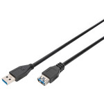 Кабель-подовжувач DIGITUS USB3.0 AM/AF 3м Black (AK-300203-030-S)