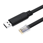 Кабель консольний VEGGIEG V-U403 USB to RJ45 Console 1.5м Black