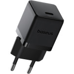Зарядний пристрій BASEUS Palm Fast Charger 1C 20W EU Cosmic Black w/Type-C to Lightning cable (E0116401)