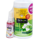 Серветка для дисплея PATRON F3-027 100шт + Hand sanitizer 50ml