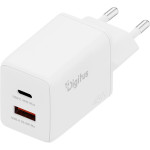 Зарядний пристрій DIGITUS GaN Charger, 1x USB-C, 1x USB-A, 45W White (DA-10302)