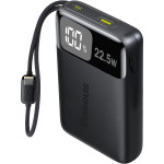 Повербанк BASEUS EnerFill FC11 Digital Display Power Bank with Dual Built-in Cables 22.5W 10000mAh Cosmic Black (E0027R04)