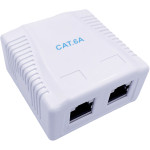 Розетка накладная CABLEXPERT 2xRJ-45 Cat.6a FTP White (NCAC-2F6A-01)