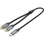 Кабель VENTION USB-C - 2xRCA 0.5м Gray (BGVHD)