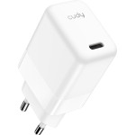 Зарядний пристрій CUDY CH30 GaN Charger USB-C PD 3.0, QC 3.0, 30W White