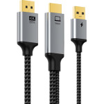 Кабель CABLETIME 4K@60Hz HDMI - DisplayPort 2м Black/Gray (CHD1L)