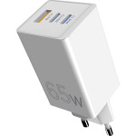 Зарядний пристрій SIGMA MOBILE X-power PS65-01 2xUSB-C, 1xUSB-A GaN Charger 65W White