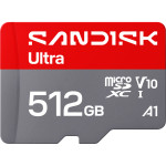 Карта пам'яті SANDISK microSDXC Ultra 512GB UHS-I A1 Class 10 + SD-adapter (SDSQUJQ-512G-GZ6MA)