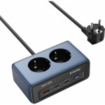 Сетевой фильтр COLORWAY CW-CHE25PDB Blue, 2 розетки, 2xUSB-C, 1xUSB, 2м