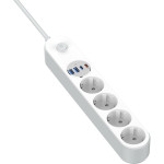 Сетевой фильтр COLORWAY CW-CHE44PDW White, 4 розетки, 2xUSB-C, 2xUSB, 2м
