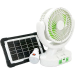 Настольный портативный вентилятор GDTIMES GD-8021 + Solar Panel + LED Lamp