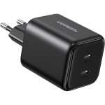 Зарядний пристрій UGREEN X526 45W 2xUSB-C GaN Fast Charger Black (65058)