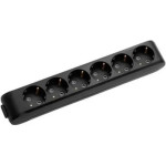 Розеточный блок с заземлением PANASONIC X-Tendia WLTB04602BL-UA Black, 6 розеток
