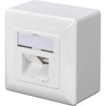 Розетка накладная DIGITUS 2xRJ-45 Cat.6a STP White (DN-9007-S-1)