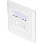 Розетка настенная DIGITUS 2xRJ-45 Cat.6a STP White (DN-9007-1)