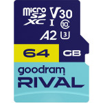 Карта памяти GOODRAM microSDXC Rival M2AA 64GB UHS-I U3 V30 A2 Class 10 + SD-adapter (GGSM2AA-0640R12)