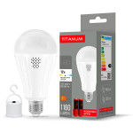 Лампа аккумуляторная LED TITANUM A80 E27 12W 4000K 220V (TL-EMA80-12274)