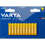 Батарейка VARTA Longlife AAA 10шт/уп (04103101761)