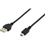 Кабель DIGITUS USB2.0 AM/Mini-BM 1.8м (AK-300130-018-S)