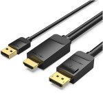 Кабель VENTION HDMI - DisplayPort v2.0 1.5м Black (ABJBG)
