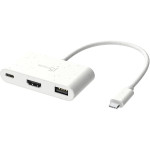 Порт-репликатор J5CREATE USB-C to HDMI & USB 3.0 with Power Delivery Natural White (JCA379EW-N)