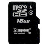 Карта пам'яті KINGSTON microSDHC 16GB Class 4 (SDC4/16GBSP)
