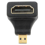 Адаптер угловой CABLEXPERT Micro-HDMI - HDMI Black (A-HDMI-FDML)