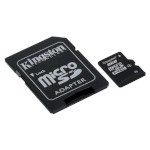 Карта памяти KINGSTON microSDHC 8GB Class 4 + SD-adapter (SDC4/8GB)