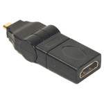 Адаптер поворотный POWERPLANT Micro-HDMI - HDMI Black (CA910618)