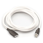 Кабель POWERPLANT USB2.0 AM/Apple Lightning Silicone White 2м (CA910755)