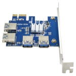 Райзер DYNAMODE PCI-E x1-x16 to 4 PCI-E USB3.0