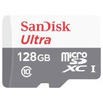 Карта памяти SANDISK microSDXC Ultra 128GB UHS-I Class 10 + SD-adapter (SDSQUNS-128G-GN6TA)