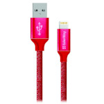 Кабель COLORWAY Nylon Braided USB to Apple Lightning 1м Red (CW-CBUL004-RD)