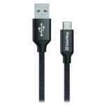 Кабель COLORWAY Nylon Braided USB to Micro-BM 2.1A 1м Black (CW-CBUM002-BK)