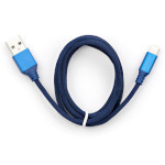 Кабель VINGA USB2.0 AM/Apple Lightning Blue 1м (VCPDCLNB21B)