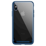 Чехол BASEUS See-Through Glass для iPhone X Blue (WIAPIPHX-YS03)