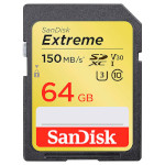 Карта пам'яті SANDISK SDXC Extreme 64GB UHS-I U3 V30 Class 10 (SDSDXV6-064G-GNCIN)