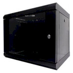 Настінна шафа 19" HYPERNET WMNC-6U-Flat-Black (6U, 600x450мм, RAL9005)