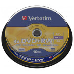 DVD+RW VERBATIM SERL 4.7GB 4x 10pcs/spindle (43488)