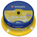 DVD+RW VERBATIM SERL 4.7GB 4x 25pcs/spindle (43489)