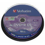 DVD+R DL VERBATIM AZO Matt Silver 8.5GB 8x 10pcs/spindle (43666)