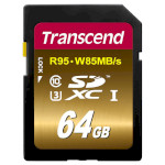 Карта пам'яті TRANSCEND SDXC Ultimate 64GB UHS-I U3 Class 10 (TS64GSDU3X)