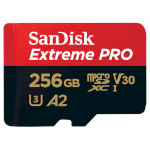 Карта памяти SANDISK microSDXC Extreme Pro 256GB UHS-I U3 V30 A2 Class 10 + SD-adapter (SDSQXCZ-256G-GN6MA)