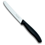 Нож кухонный для овощей VICTORINOX SwissClassic Serrated Black 110мм (6.7833)