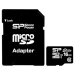 Карта памяти SILICON POWER microSDHC Elite 16GB UHS-I Class 10 + SD-adapter (SP016GBSTHBU1V10SP)
