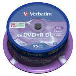 DVD+R DL VERBATIM AZO Matt Silver 8.5GB 8x 25pcs/spindle (43757)